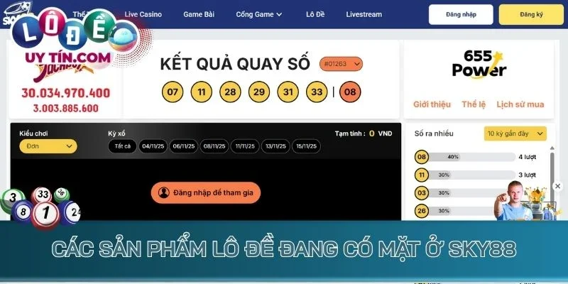 Lô Đề Sky88 - Săn Số Đẹp Để Làm Giàu Siêu Khủng Sau Vài Phút 3 Các sản phẩm lô đề đang có mặt ở Sky88