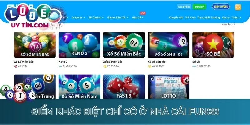Lô Đề Fun88 - Thiên Đường Lô Đề Hiện Thực Hóa Giấc Mơ Làm Giàu 4 Điểm khác biệt chỉ có ở nhà cái Fun88