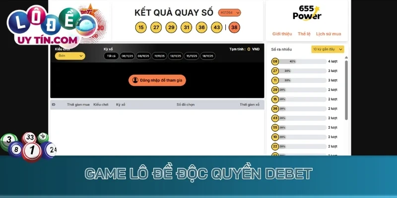 Lô Đề Debet - Thiên Đường Đánh Số Sinh Lời Khủng Để Làm Giàu 4 Game lô đề độc quyền Debet