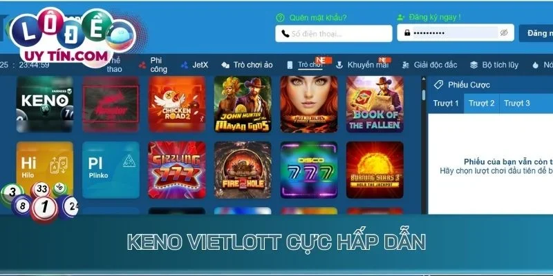 Keno Vietlott cực hấp dẫn