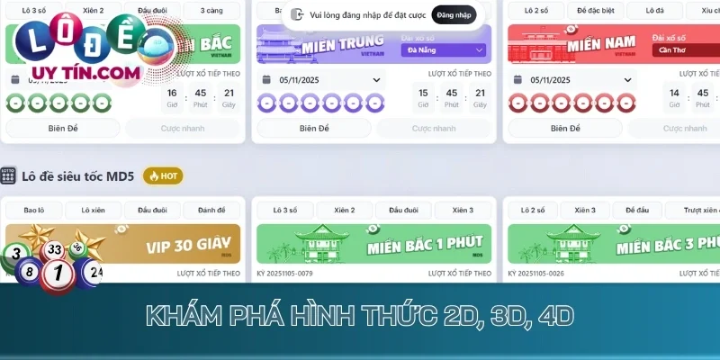 Lô Đề Top88 - Nhà Cái Chốt Số Lô Đề Hot Nhất Khu Vực Châu Á 4 Khám phá hình thức 2D, 3D, 4D