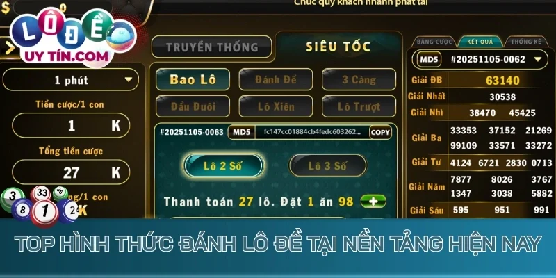 Lô Đề Hitclub - Sảnh Xổ Số Cược 1 Ăn 90 Đẳng Cấp Hiện Nay 3 Top hình thức đánh lô đề tại nền tảng hiện nay